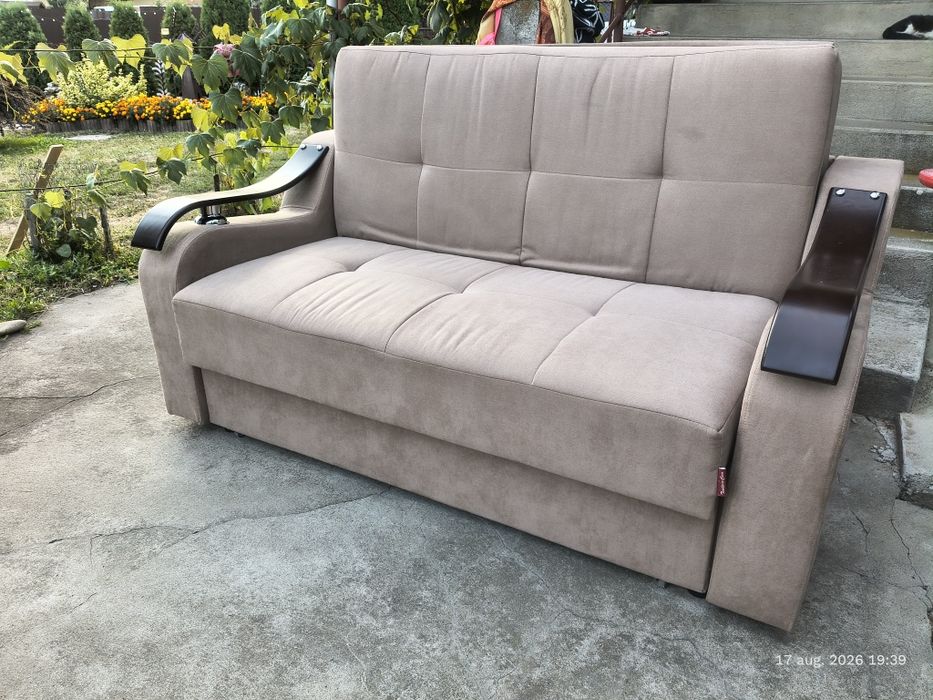 Canapea extensibila lada depozitare 165x200 pentru două persoane