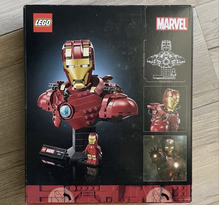 LEGO Marvel: Bust Iron Man MK4 76327, 18 ani+, 436 piese