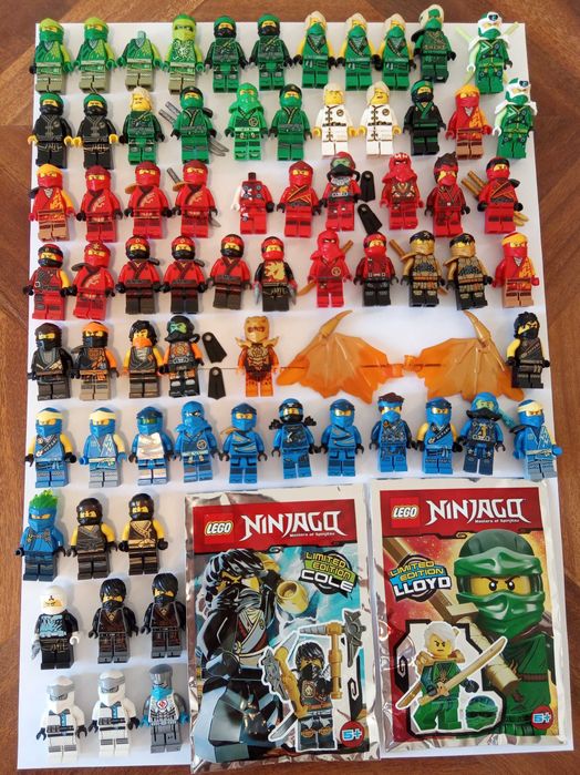 Colectie Minifigurine Lego Ninjago originale din toate timpurile,stare foarte buna