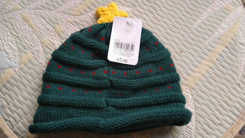 НОВА коледна детска шапка Mothercare