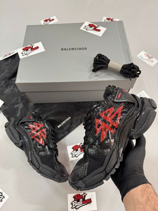Adidașii Balenciaga Runner Graffiti Negri Noi Calitate Superioara