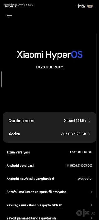 Xiaomi 12 Lite sotiladi