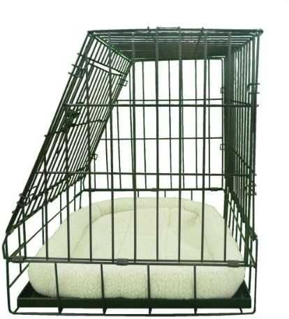 Сгъваема клетка за кучета с метална табла и постелка 60х40х51