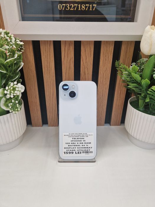 IPHONE 15 128 GB / 84 % BATERIE GARANTIE ! #57899
