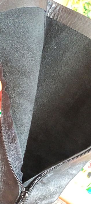 Дамски пролетно-есенни ботуши от естствена кожа с широк ток