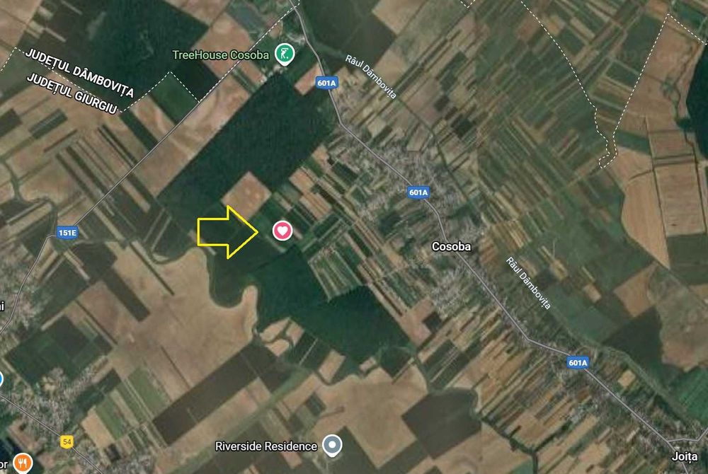 Teren Cosoba intravilan Jud. Giurgiu aproape sector 6 Bucuresti 2000m²