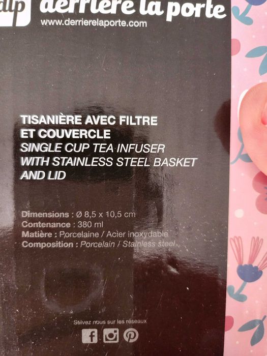 Cana noua portelan cu infuzor de ceai