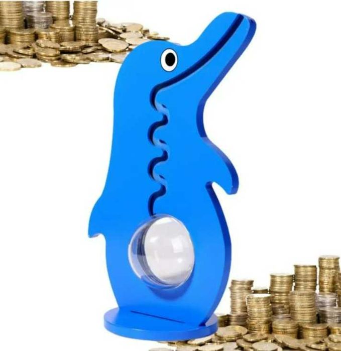 Копилка Деревянная  (Дельфин)