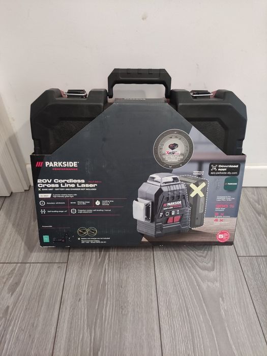 Laser parkside performance 3 x 360 de grade pe baterie de 20 V