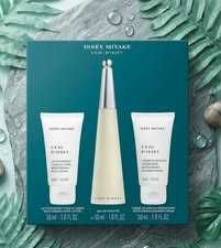 Оригинален дамски комплект Issey Miyake L'Eau d'Issey (EDT 50ml + лосион + душ крем) - нов