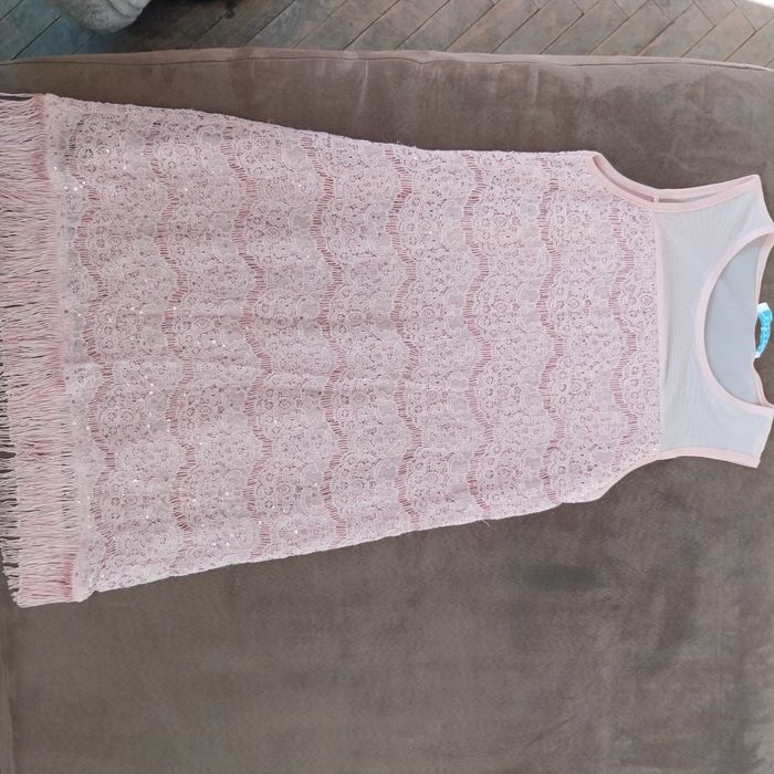 Розова празначна рокличка 152 нова