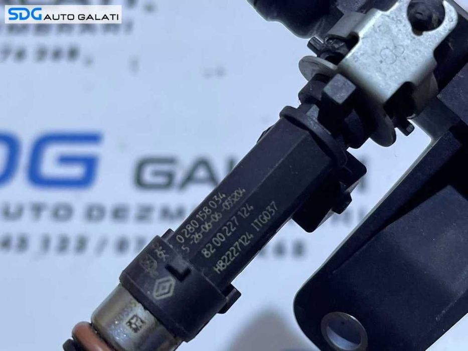 Rampa Presiune cu Injector Injectoare Dacia Sandero 1.4 2008 - Prezent Cod 8200494284A 0280158034 8200227124 [D0147]