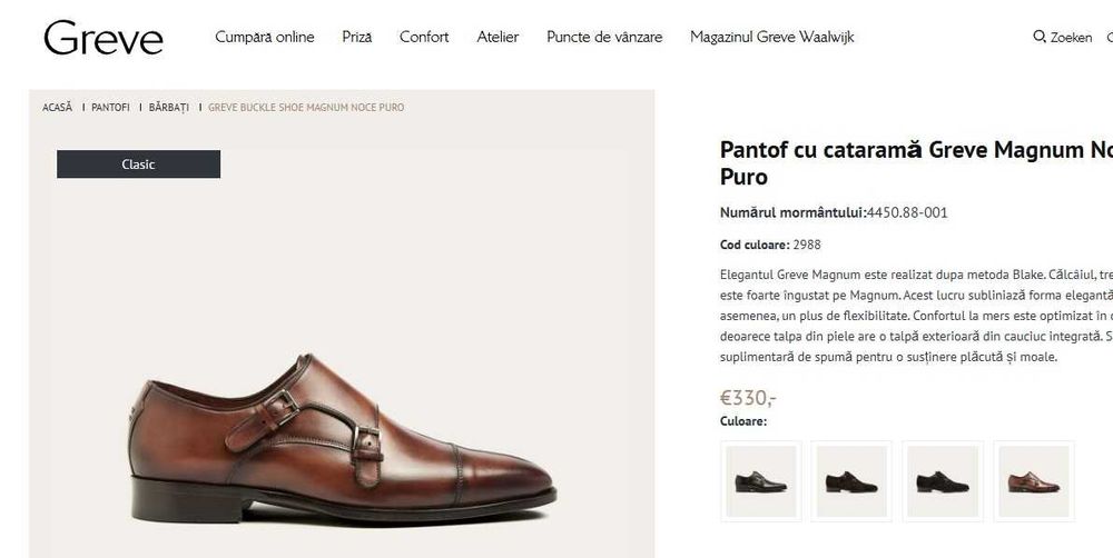 Pantofi monk 45 44.5 44 de lux GREVE NOI lucrati manual piele embosata