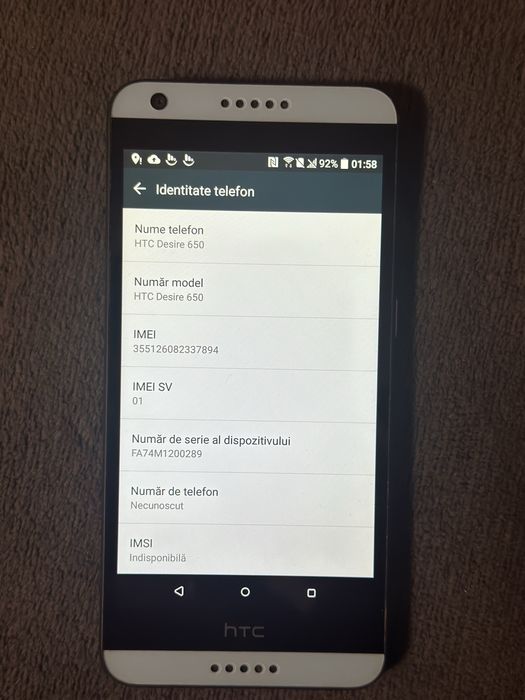 Telefon HTC Desire 650 - Stare excelentă