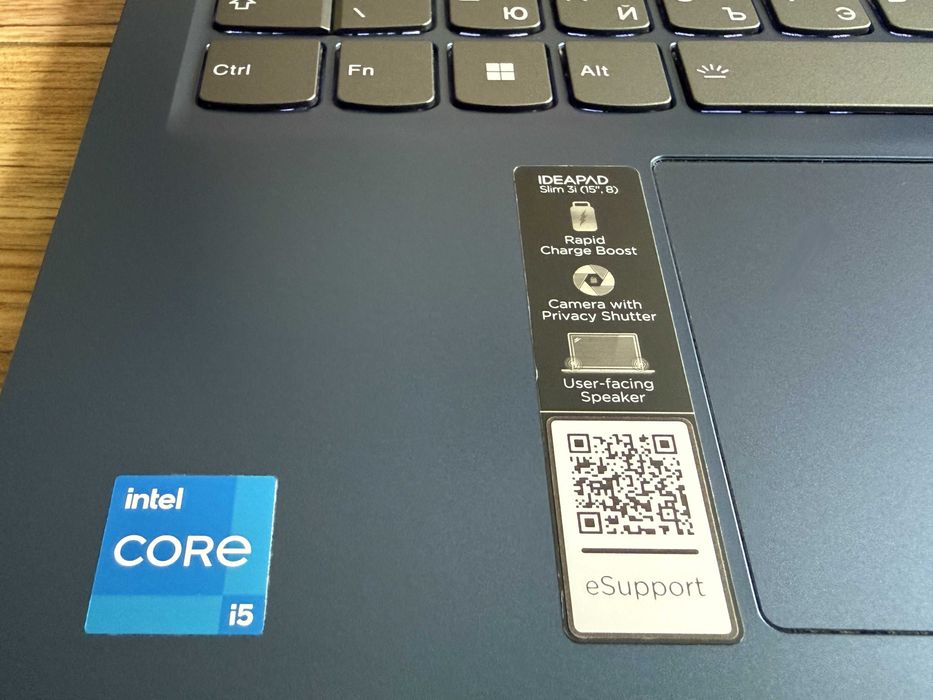 15.6 Lenovo Slim 3`Core i5-12450H/16GB DDR5/512GB NVMe/Full HD IPS/Подсветка/Бат 8ч