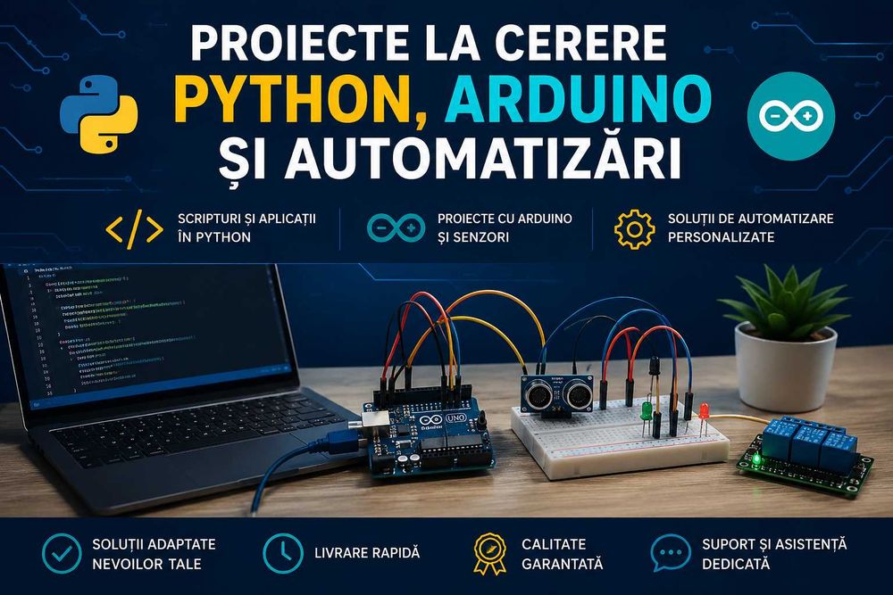 Proiecte Python, Arduino și Soluții de Automatizare