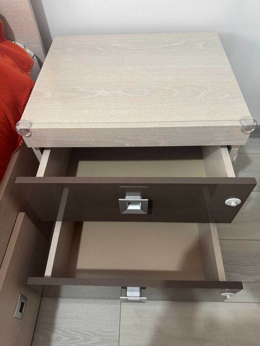 Mobilier dormitor Lems Domino Havana cu șifonier cu 4 uși