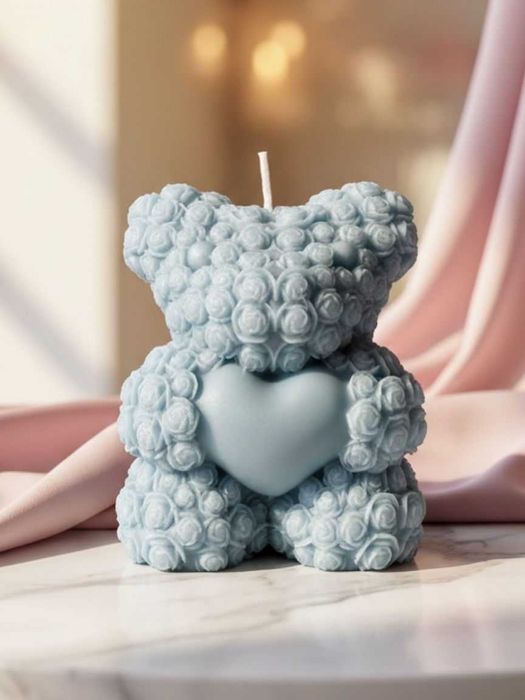 Подарок Свеча «Мишка с сердечком»