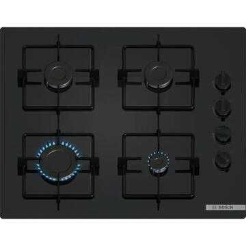 Plita Bosch incorporabila, gaz 60cm Negru POP6B6K30