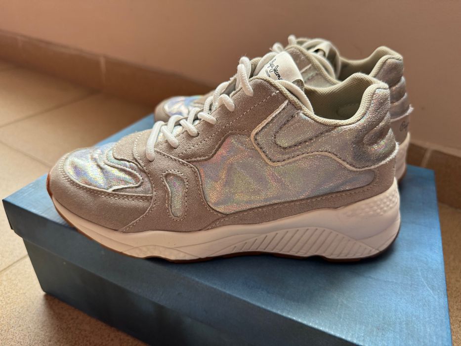 Pepe Jeans London -велурени спортни обувки Harlow up Reflect 37 номер