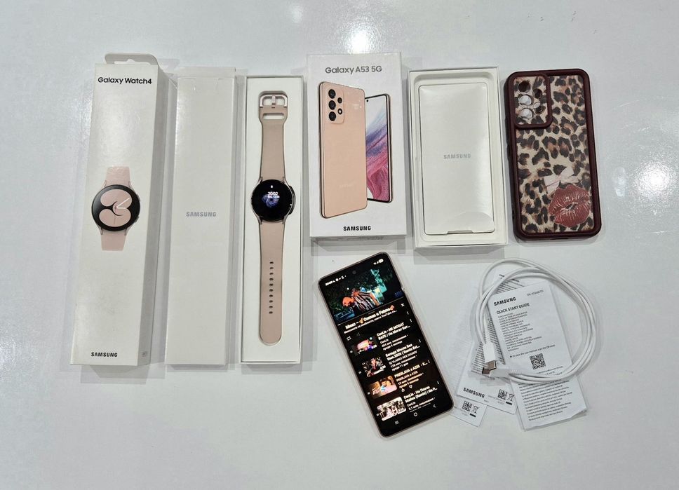 Samsung  A 53-5G  128GB +samsung galxy Watch 4