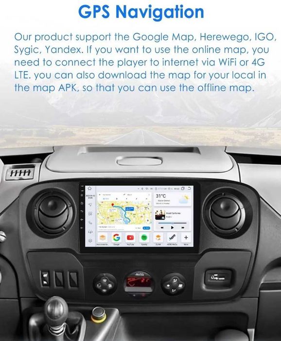Мултимедия Renault Master Nissan NV400 Opel Movano Android Навигация