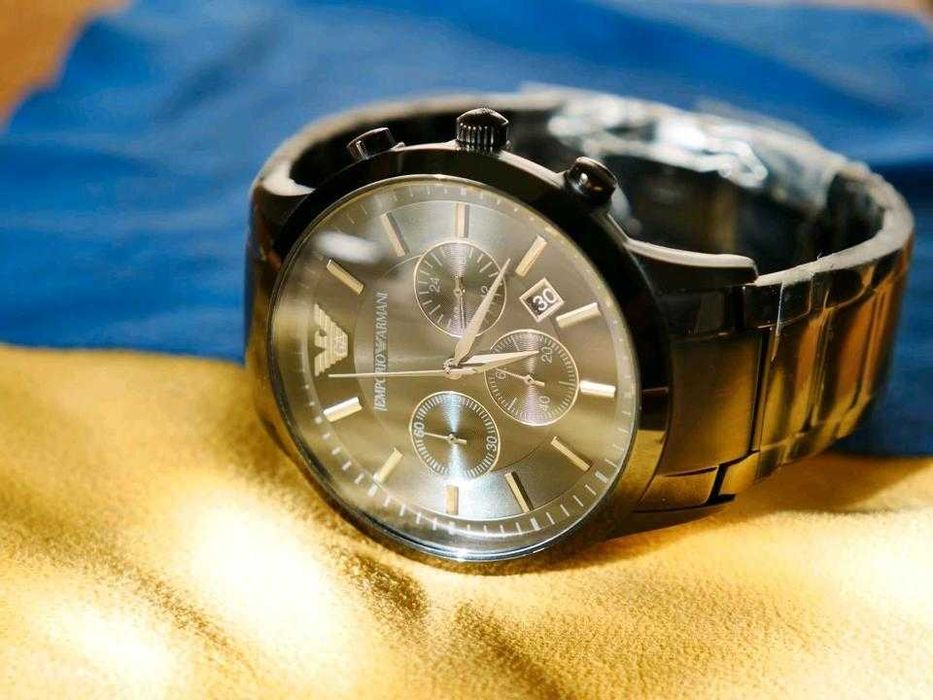 Ръчен часовник Armani AR 2453, матово черен