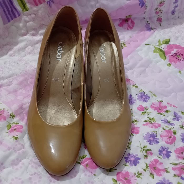 Pantofi dama 37,5, Gabor nude, piele & imitatie piele