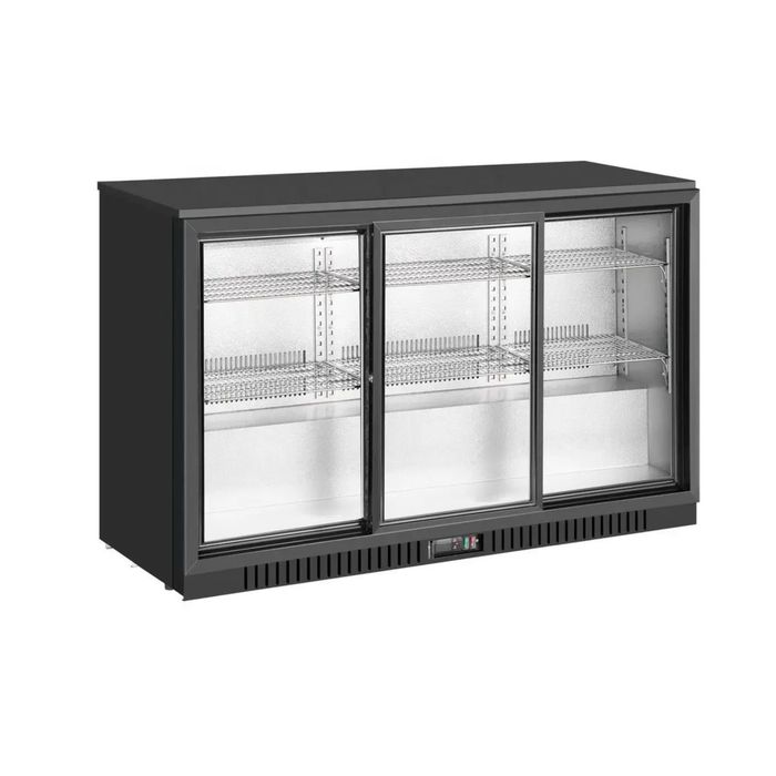 Vitrina frigorifica minibar cu 3 usi negru