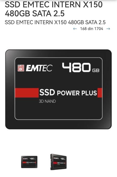 SSD Emtec X150, 480GB, SATA 2.5 /ssd 256 GB Solid-state Drive 2.5