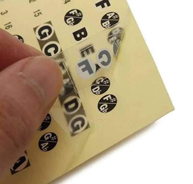 Стикери за китара: Нотни букви