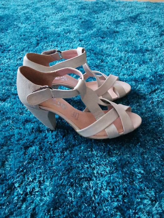 Pantofi decupați gri, piele interior/exterior, marime37