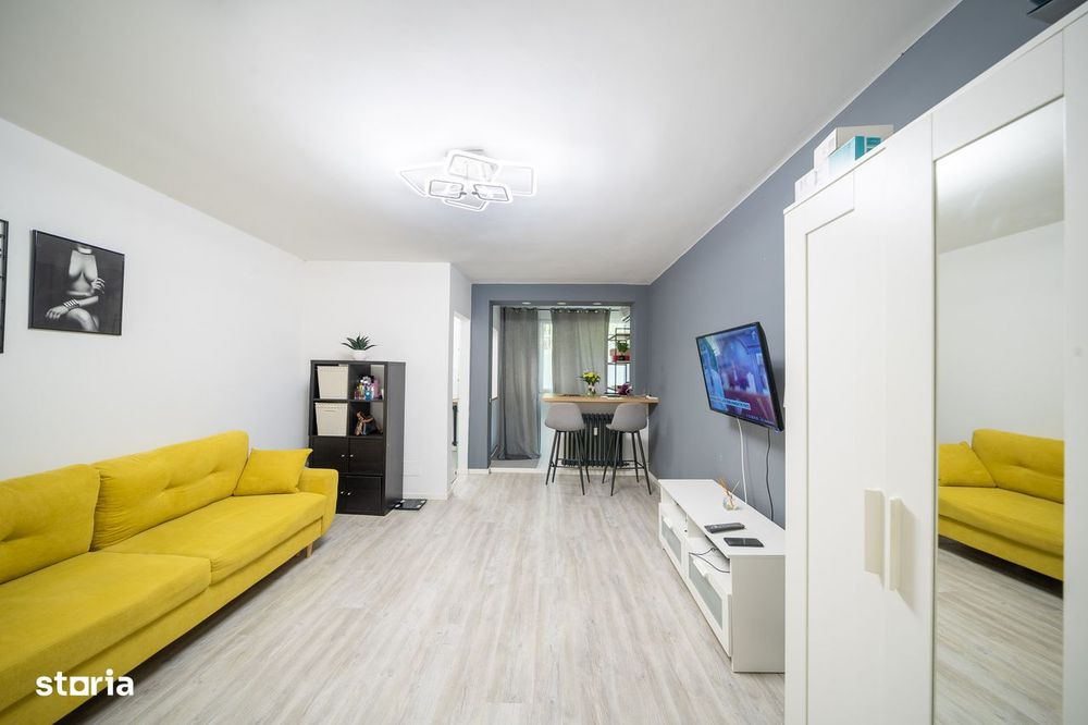 Garsonieră mobilată și utilată, 28 mp, parter – Bd. 1 Mai