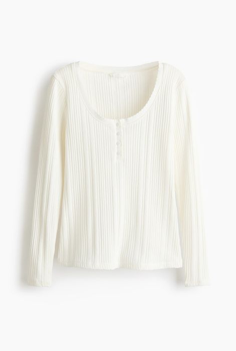 Бяла памучна блуза H and M нова