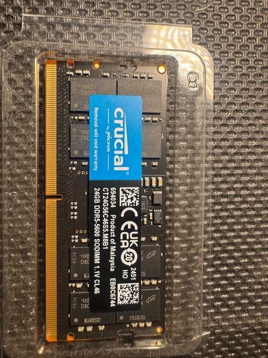 Kit RAM Crucial 48GB 2x24GB DDR5 5600MHz SODIMM Laptop