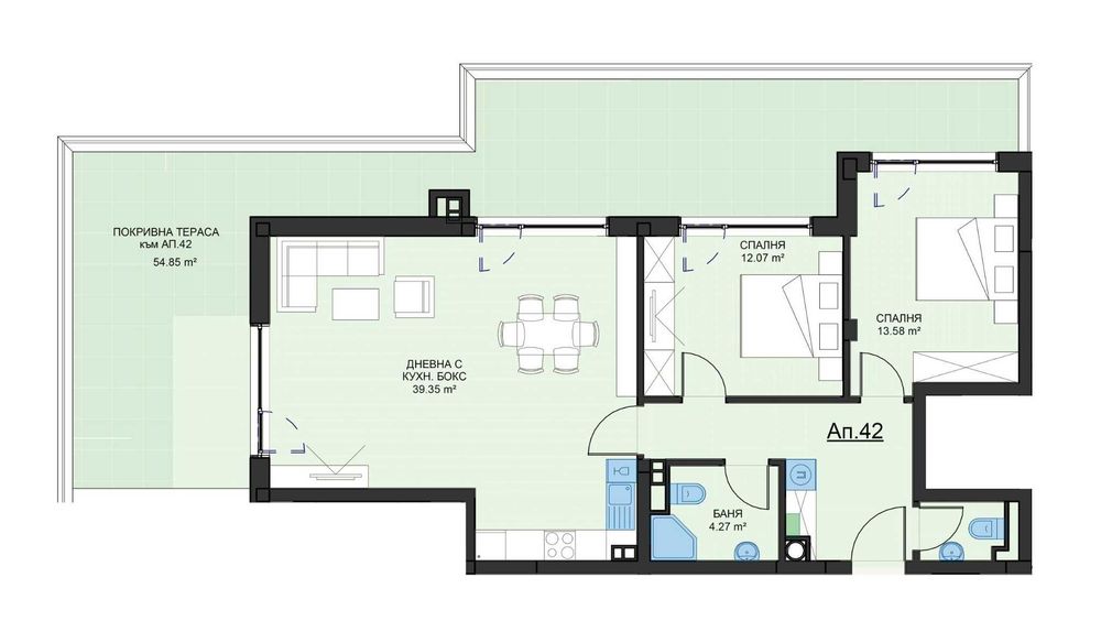 Продава се Тристаен апартамент в София, Студентски град - 121 кв.м за 2356 €/кв.м - Снимка #2