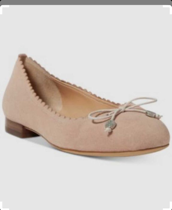 Balerini Lauren Polo Ralph Masura 38,5 aproape noi Piele Roz Pudra