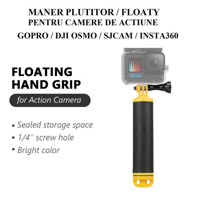 Maner plutitor floaty camera actiune GoPro DJI Osmo Action SJCAM etc