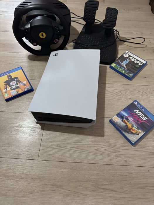 se vinde ps5+volan+pedale+jocuri