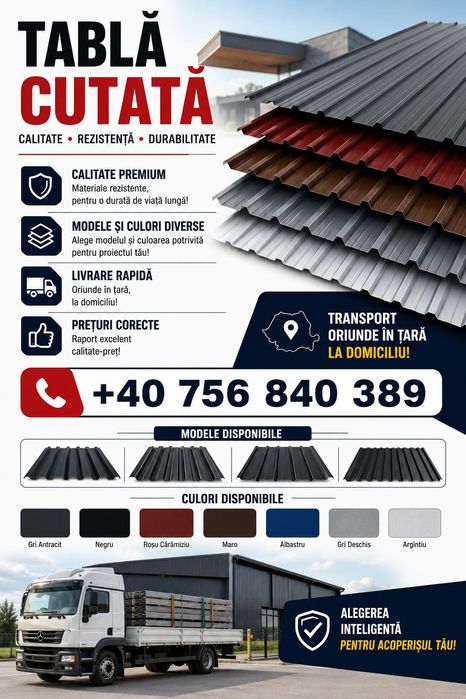Tabla cutata diferite modele de la 0,2 până la 0,5 mm
