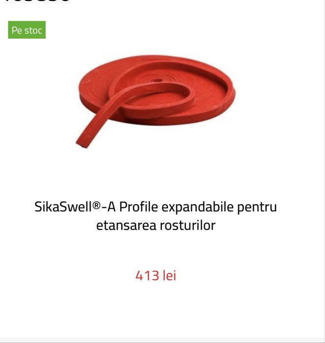 SikaSwell®-A Profile expandabile pentru etansarea rosturilor: 10 m