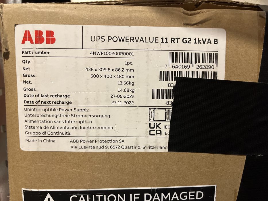 UPS ABB Powervalue 11RT G2 nou