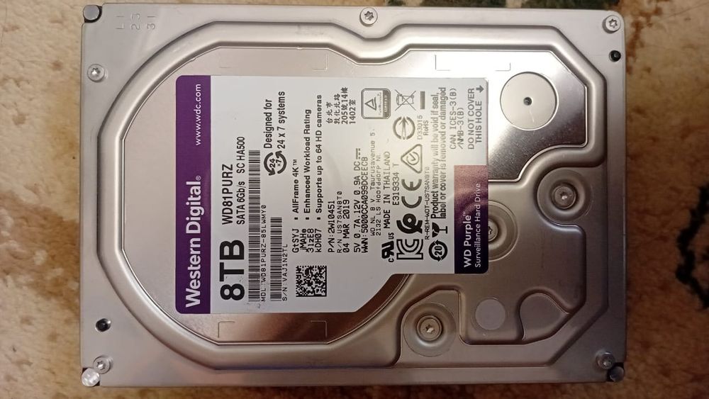 Жёсткий диск 8 Тб , HDD WD 8 Tb