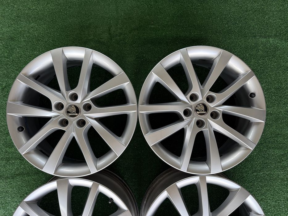 4бр. КАТО НОВИ 18” ОРИГИНАЛНИ Джанти “ELBRUS” 5х112 за -SKODA/AUDI/VW/SEAT/Vag- 7.0Jx18H2, ET43