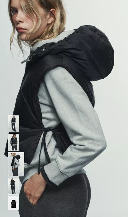 Нов  пухен  елек Zara