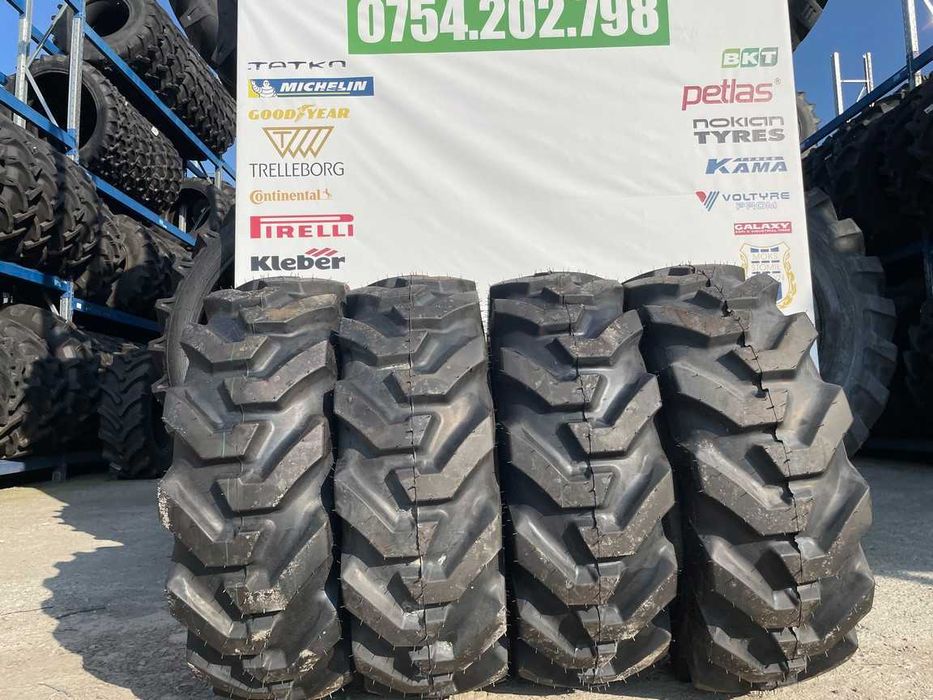 12.5/80-18 cu 12 pliuri cauciucuri noi industriale marca BKT pt buldo
