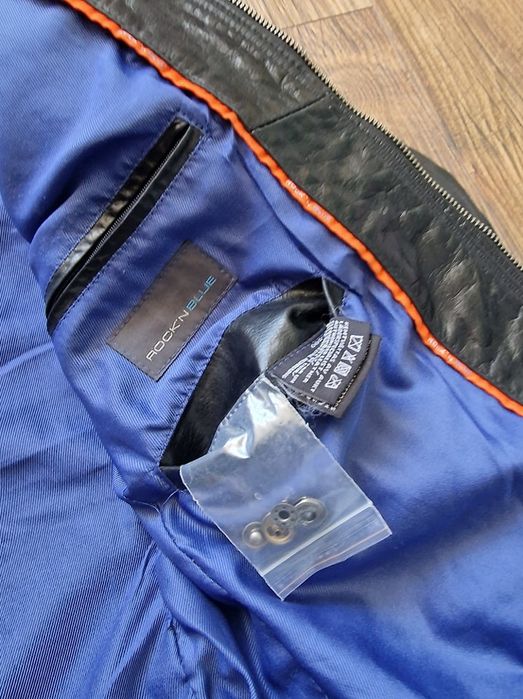 Страхотно мъжко кожено яке ROCKENBLUE,  естествена кожа,  размер  S