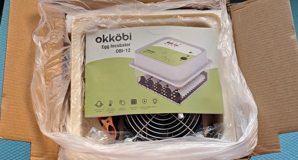 Автоматичен инкубатор 12 яйца Okköbi OBI-12