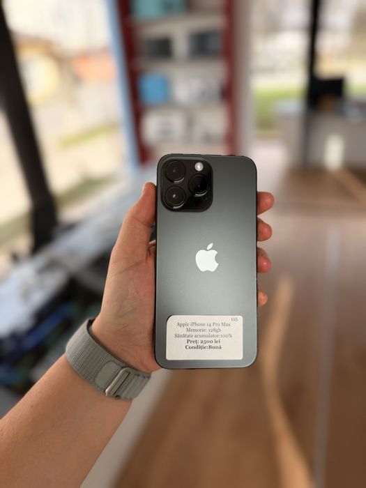 Apple Iphone 14 pro max - black - 128 gb - 100% baterie -