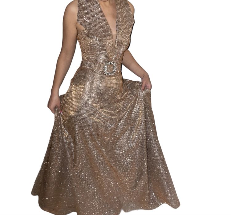 Rochie lunga aurie